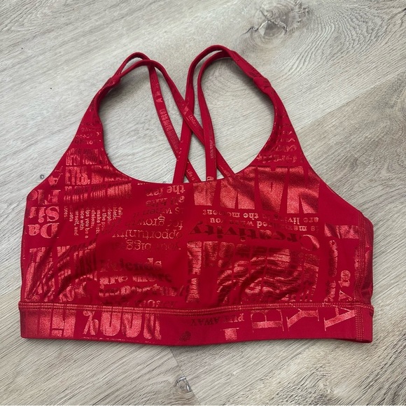 Lululemon Energy Bra *Manifesto
20YR Manifesto Foil Dark Red - Picture 2 of 9